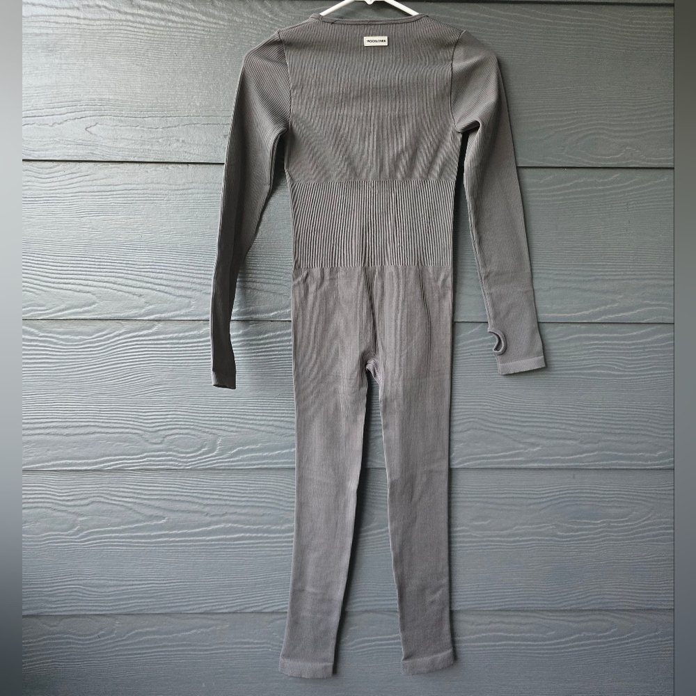 Grey Mooslover Ribbed Jumpsuit - Picture 3 of 7
